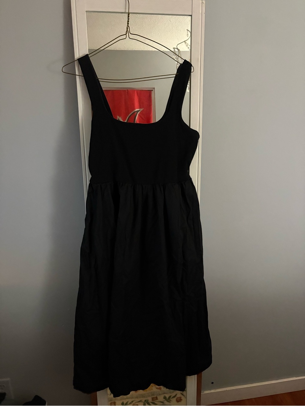 Classic Black Sleeveless Midi Dress